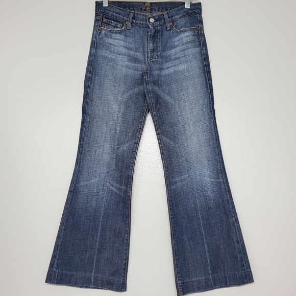 7 for all mankind DOJO Straight Mid Flare Jeans - Picture 1 of 6